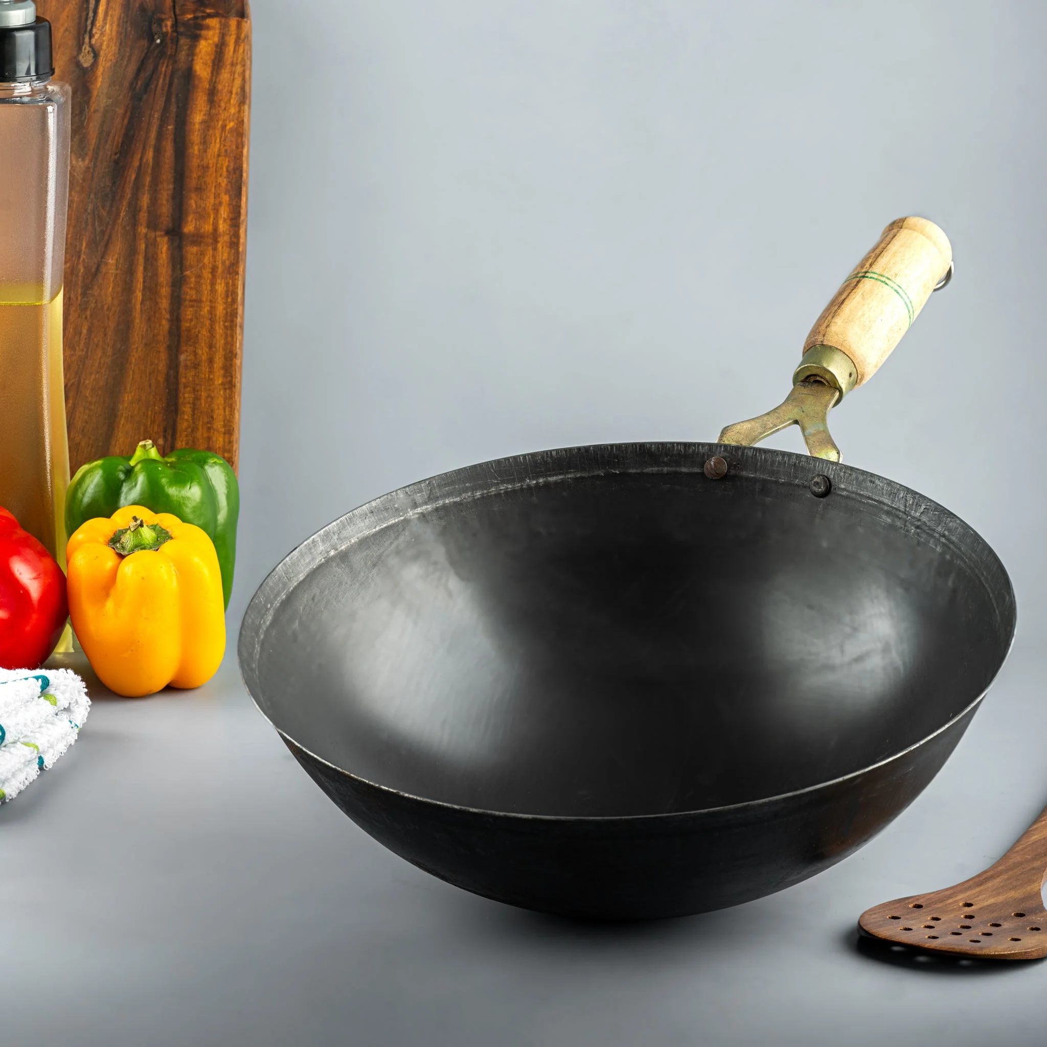Pure Iron Handmade Family Combo (Roti Tawa+ Fry Pan+ Round Wok+ Kadai) - Image 5