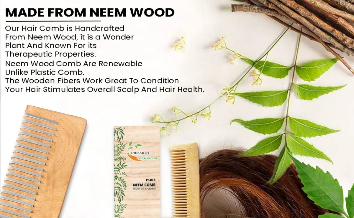 Pure Kacchi Neem Wood Comb Pack Combo -01 (Pack of 2) - Image 9