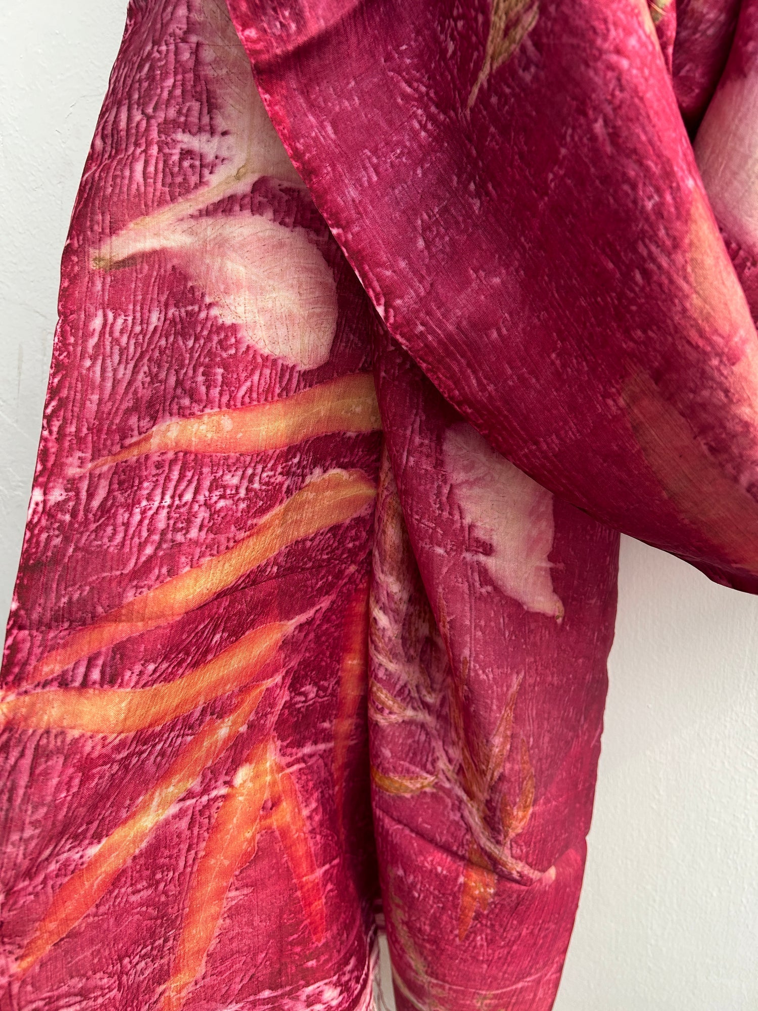 Pure Silk Scarf | Handcrafted Eco-Dyed with Sappanwood & Madder - Image 6