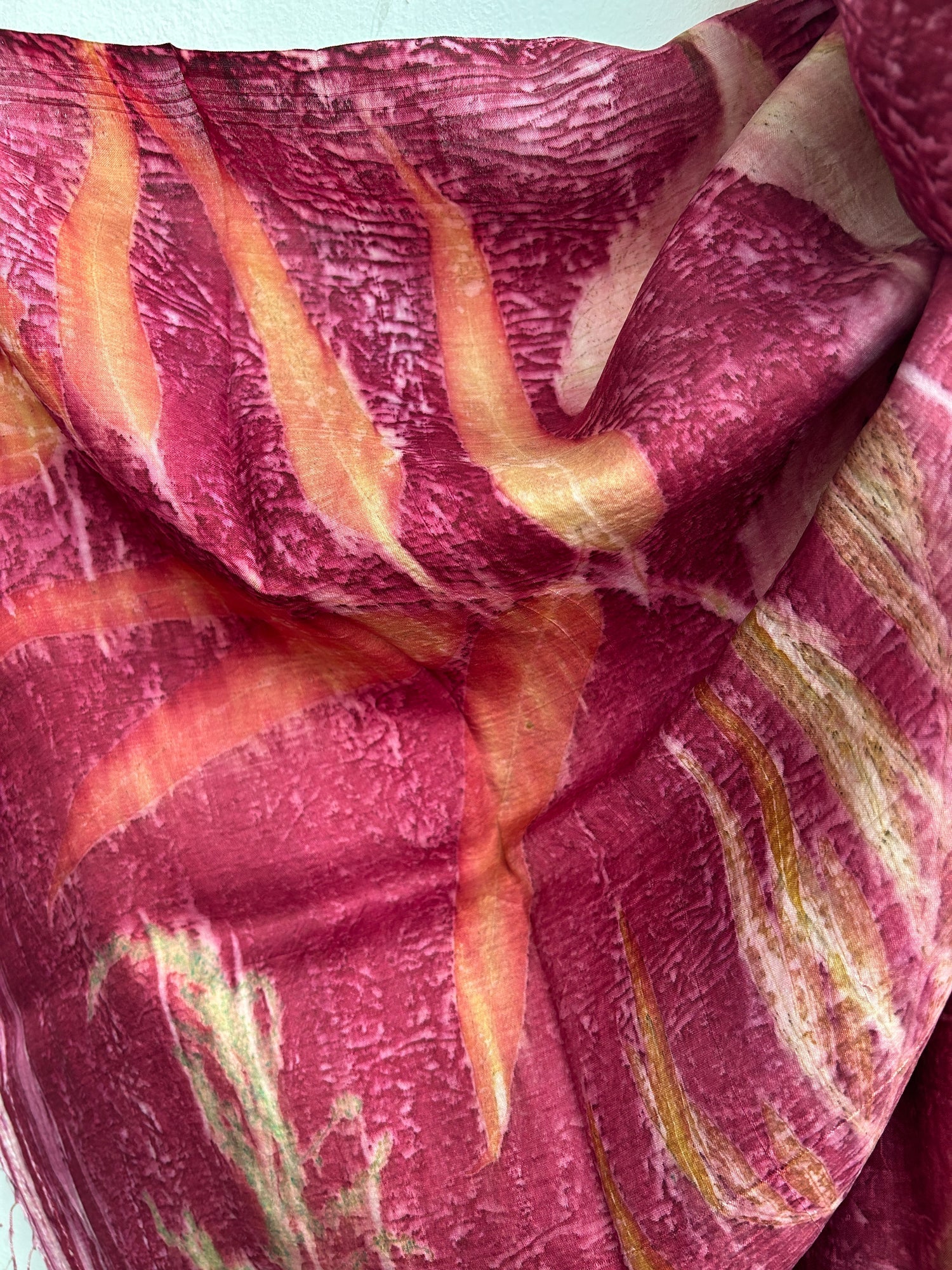 Pure Silk Scarf | Handcrafted Eco-Dyed with Sappanwood & Madder - Image 8