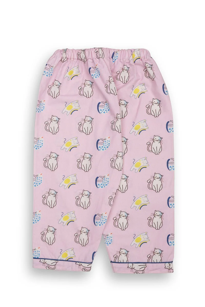 100% Cotton Purr-fect Kids Collar Night Suit Set - Image 6
