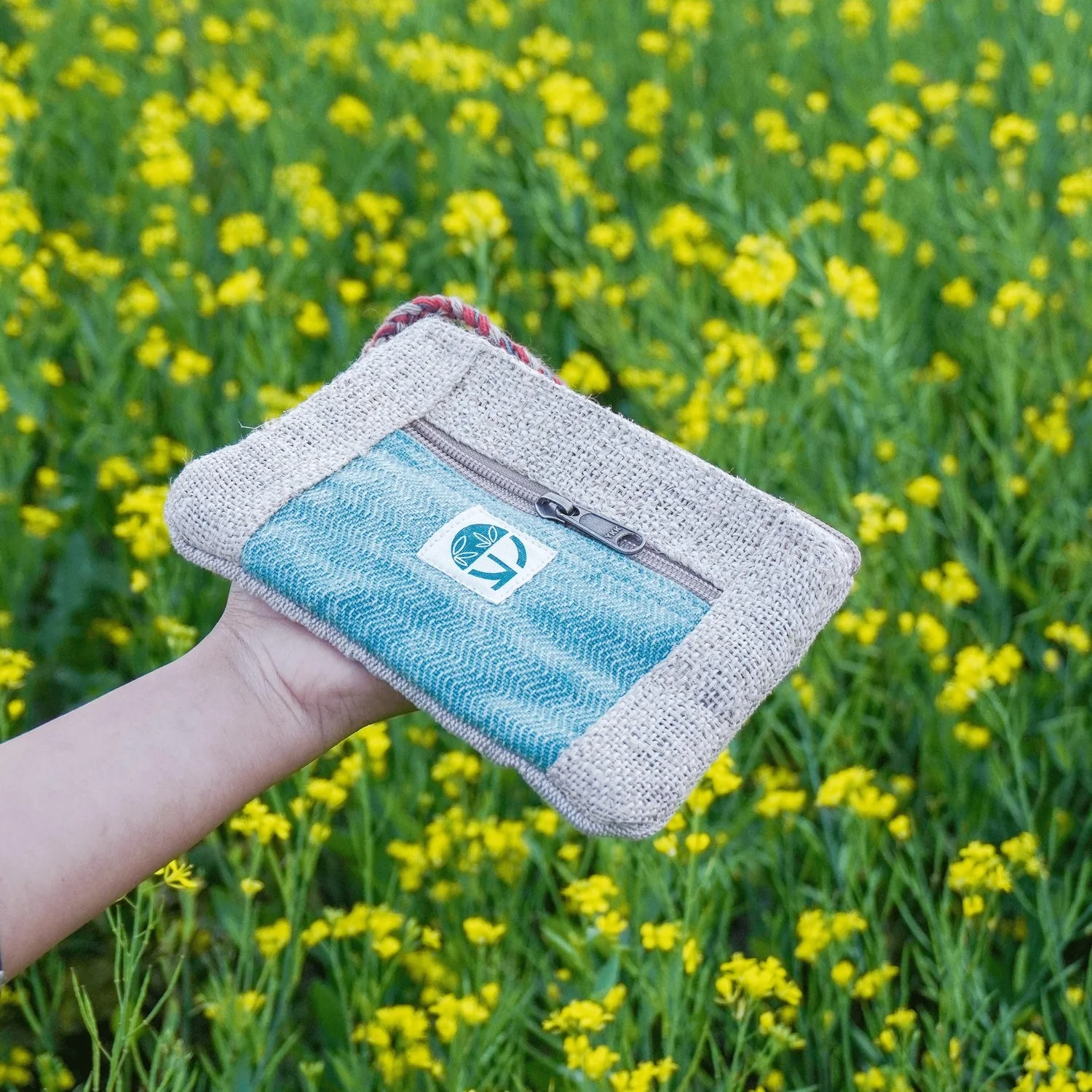 Handwoven Fabric Purse | Compact Zip Pouch | Everyday Essential - Image 11