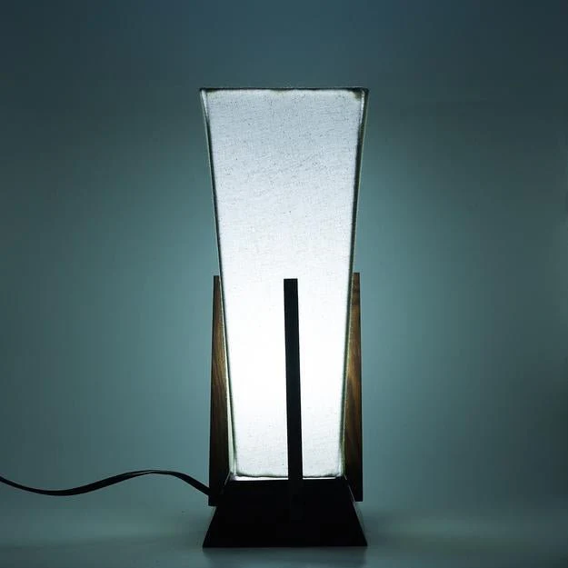 Wooden Table Lamp for Bedroom | Home Decorative (Brown - 14'' Inch x 14" inch) - Image 2