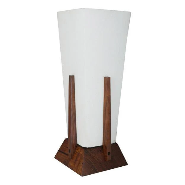 Wooden Table Lamp for Bedroom | Home Decorative (Brown - 14'' Inch x 14" inch) - Image 4