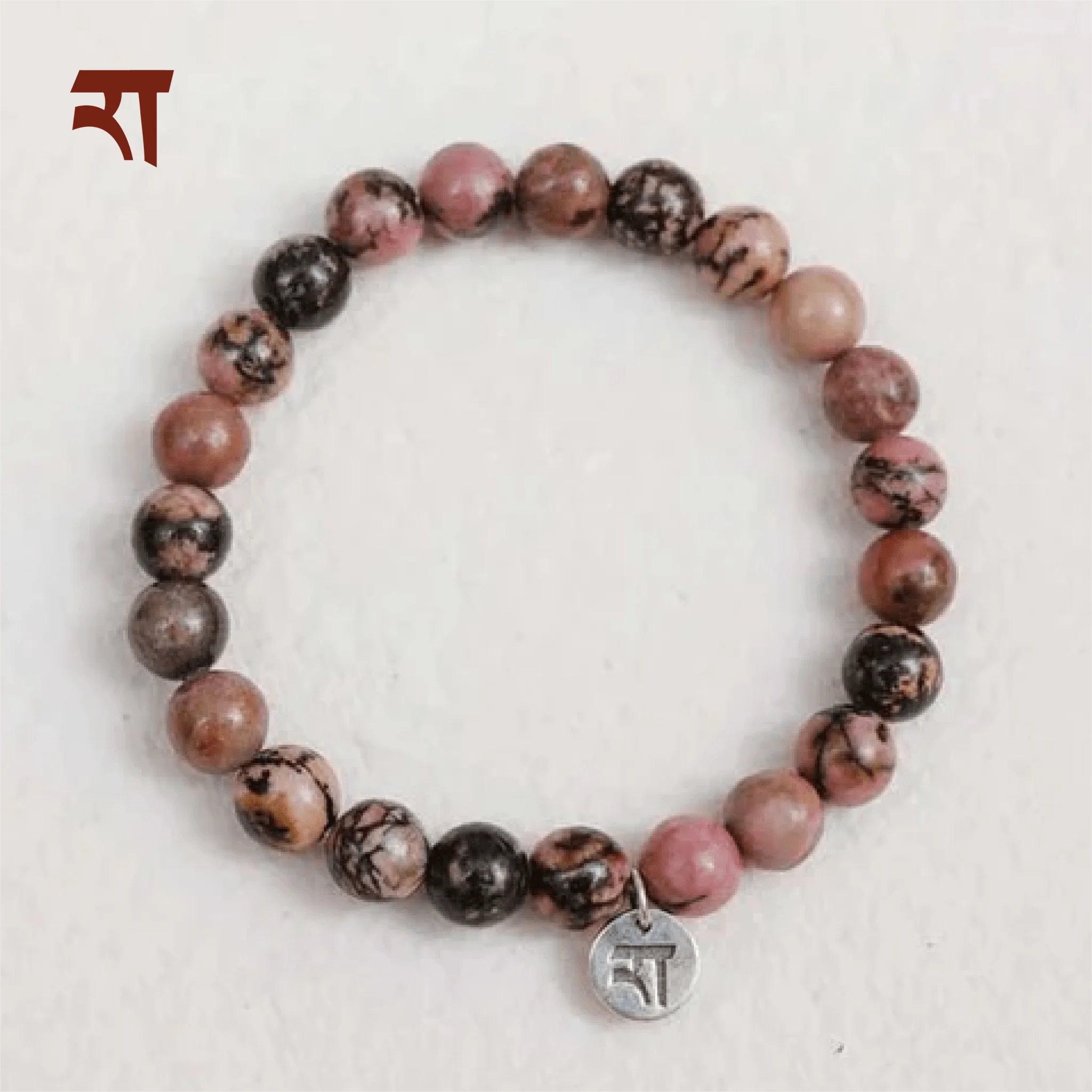Rhodonite Bracelet | Handmade Healing Crystal Jewelry - Image 2