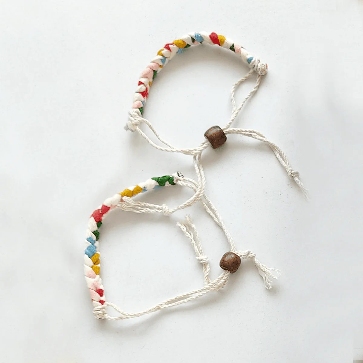 Rainbow Upcycled Fabric Bracelet