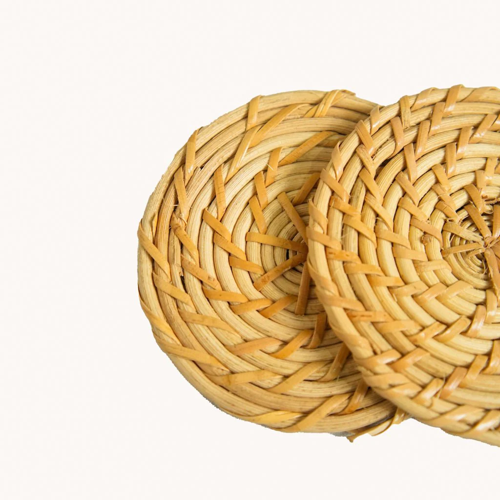 Rattan Coasters | Handwoven, Eco-Friendly Drink Mats - Image 3