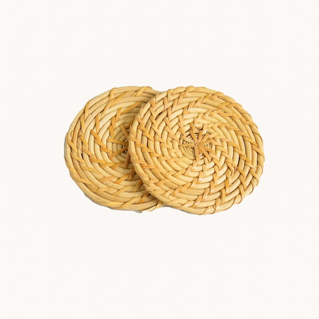 Rattan Coasters | Handwoven, Eco-Friendly Drink Mats - Image 5