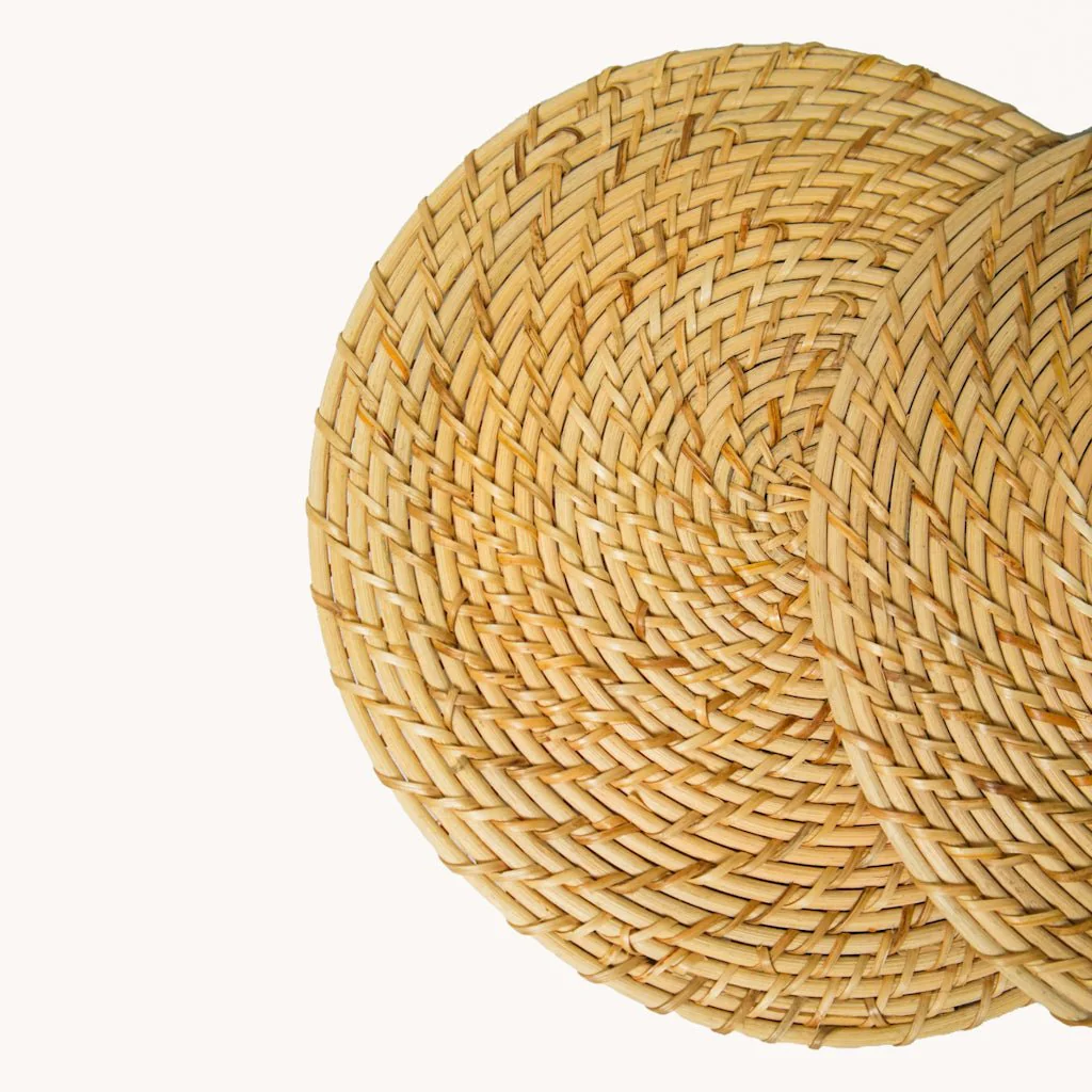 Rattan Trivets (Set of 6) | Handmade, Eco-Friendly & Heat-Resistant - Image 3