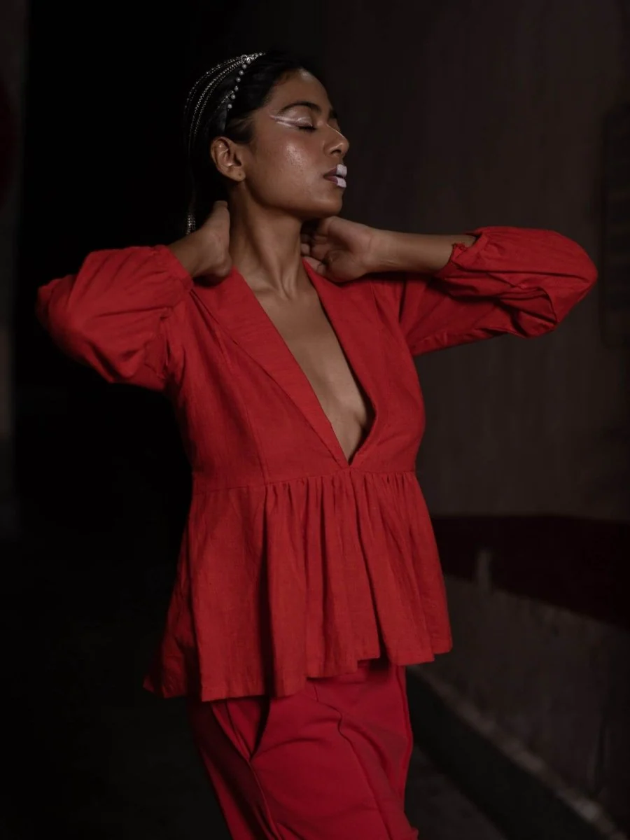 Red Hot Top | Yarn Dyed 100% Cotton | Womens Top - Image 5
