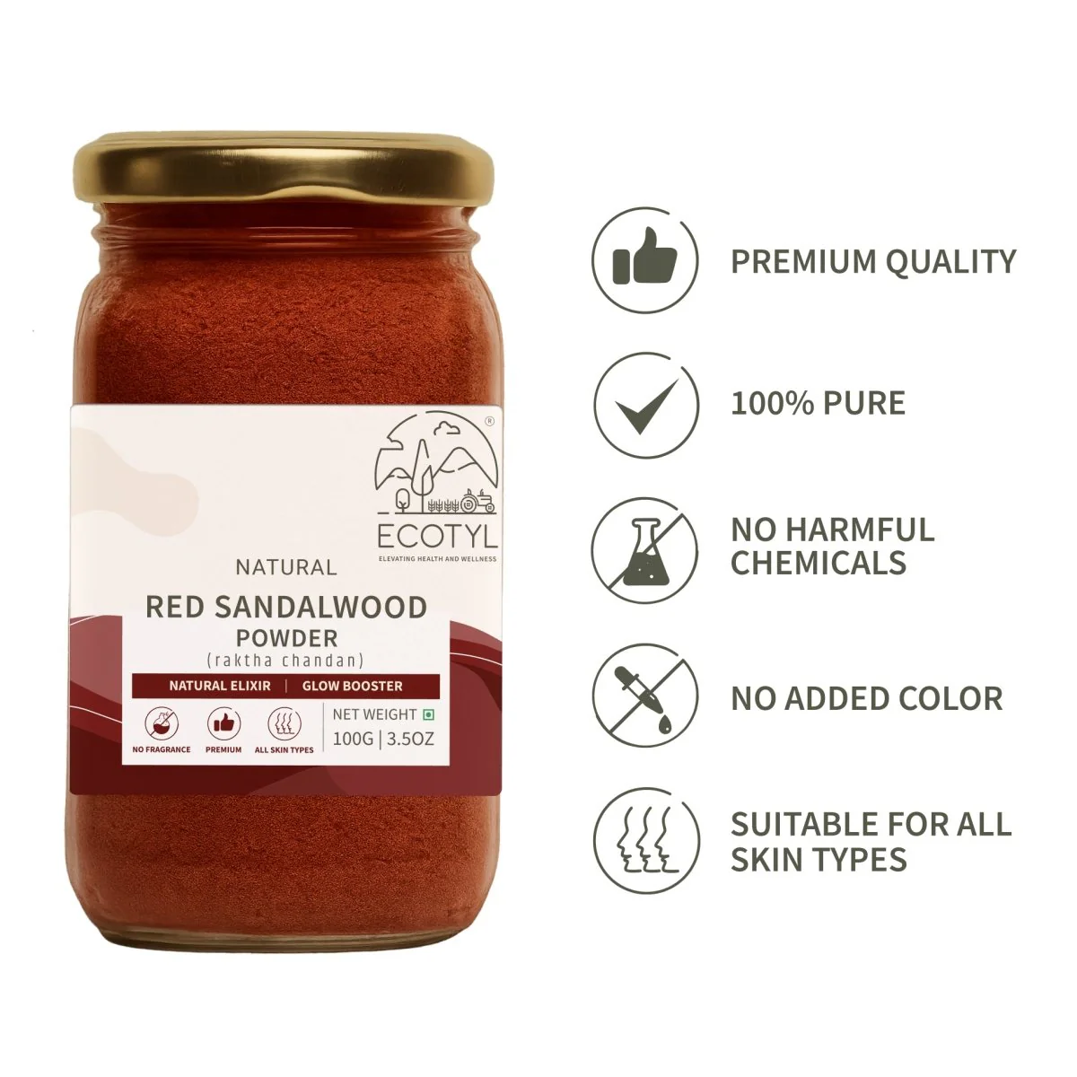 Red Sandalwood Powder- Body Mask 100g - Image 3