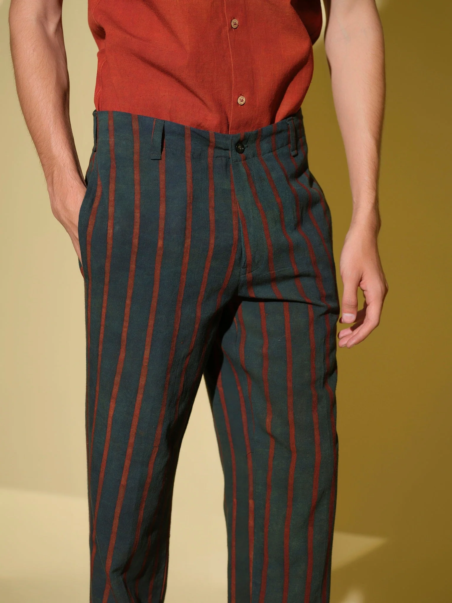 Rekha - Bamboo Linen Stripe Pant - Image 4