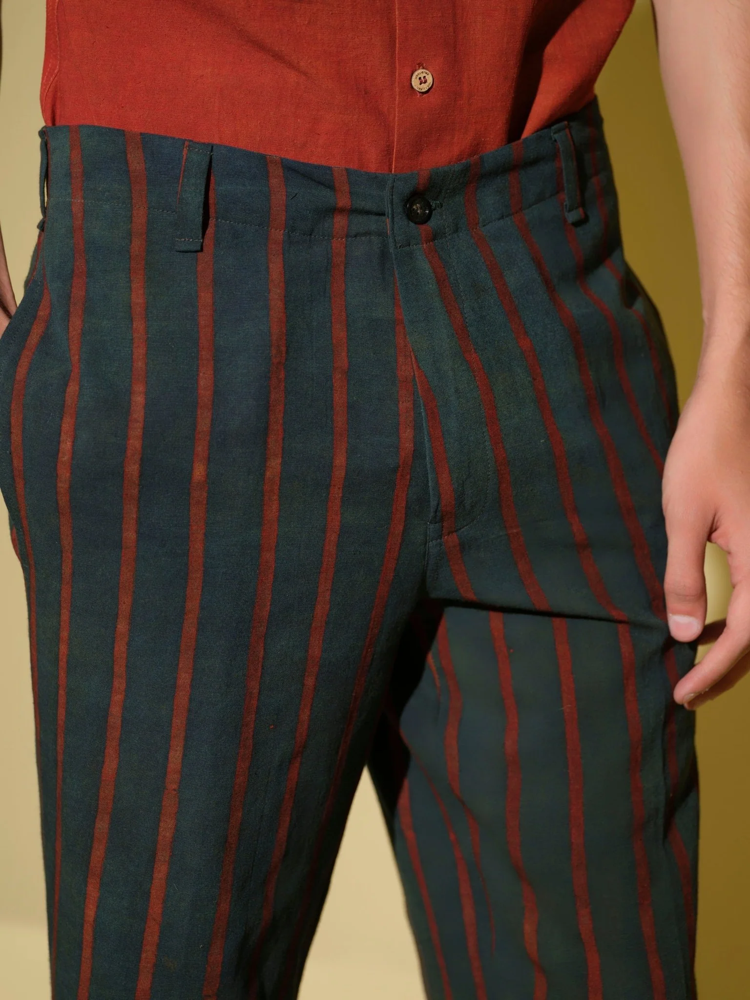 Rekha - Bamboo Linen Stripe Pant - Image 5