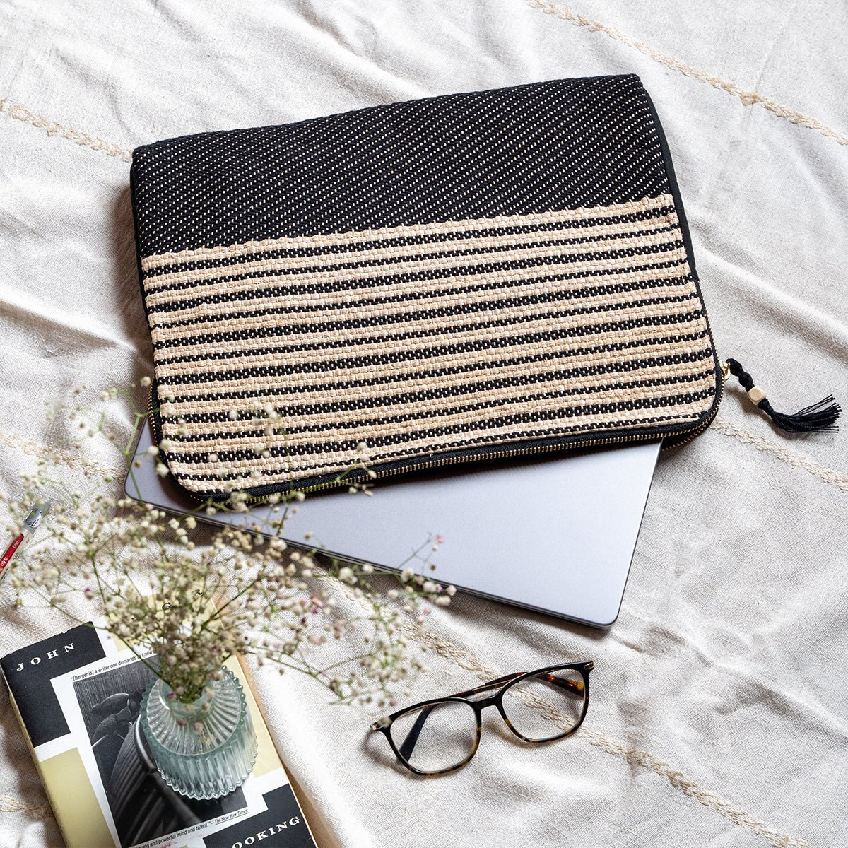 Rekha Hand-Woven Laptop Bag | Artisan Eco-Friendly Laptop Sleeve - Image 3