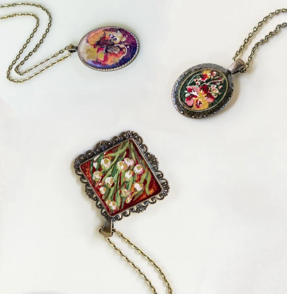 Resin Art Necklace| Handcrafted Resin Accessories for Women - Image 2