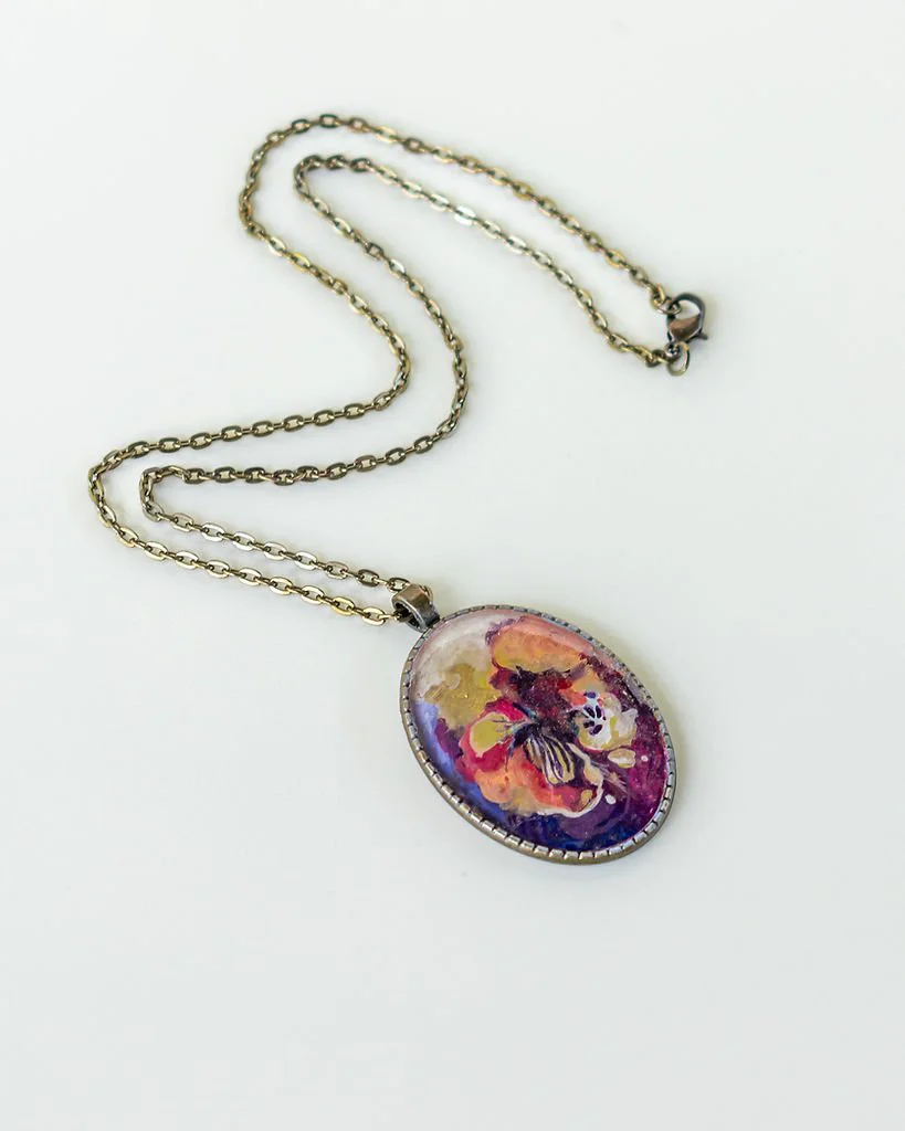 Resin Art Necklace| Handcrafted Resin Accessories for Women - Image 5