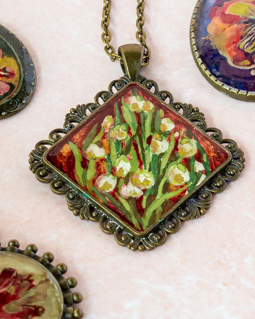 Resin Art Necklace| Handcrafted Resin Accessories for Women - Image 8