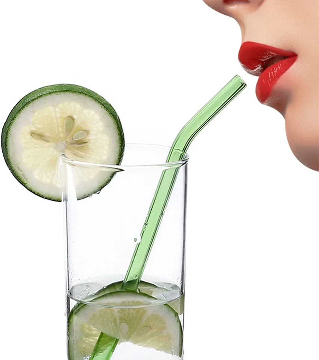 Reusable Bent Glass Straws – Green Eco Drinkware - Image 4