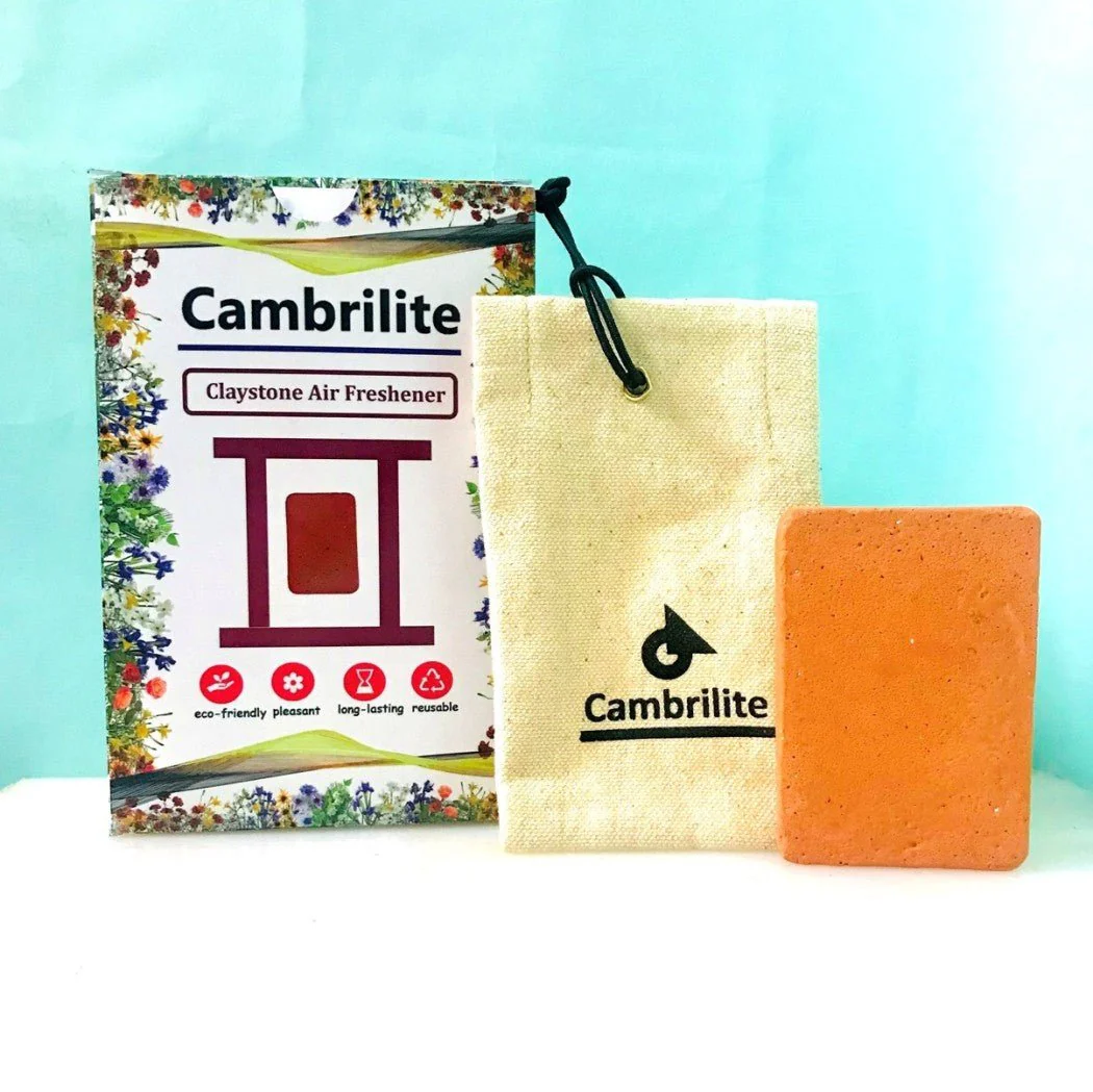 Reusable Claystone Air Freshener for Cars & Closets | Canvas Pouch