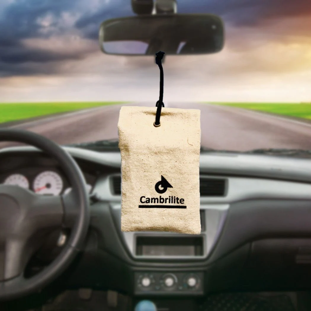 Reusable Claystone Air Freshener for Cars & Closets | Canvas Pouch - Image 2