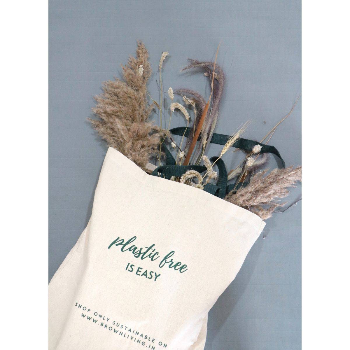 Reusable Cotton Tote Bag - Plastic Free Is Easy - Off White - Image 5