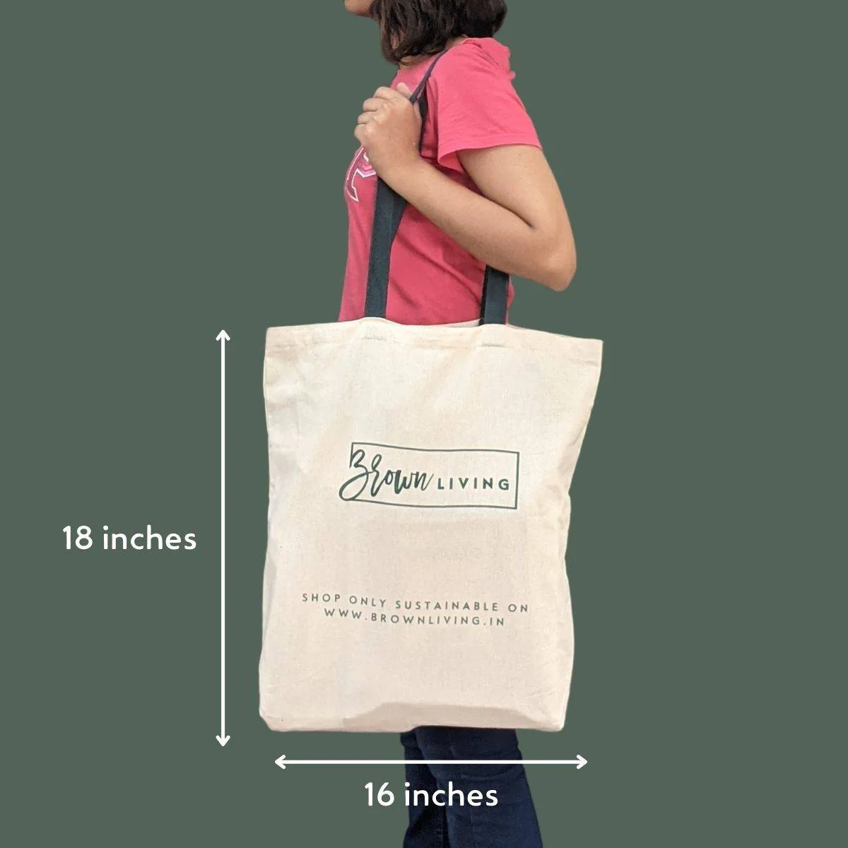 Reusable Cotton Tote Bag - Plastic Free Is Easy - Off White - Image 6