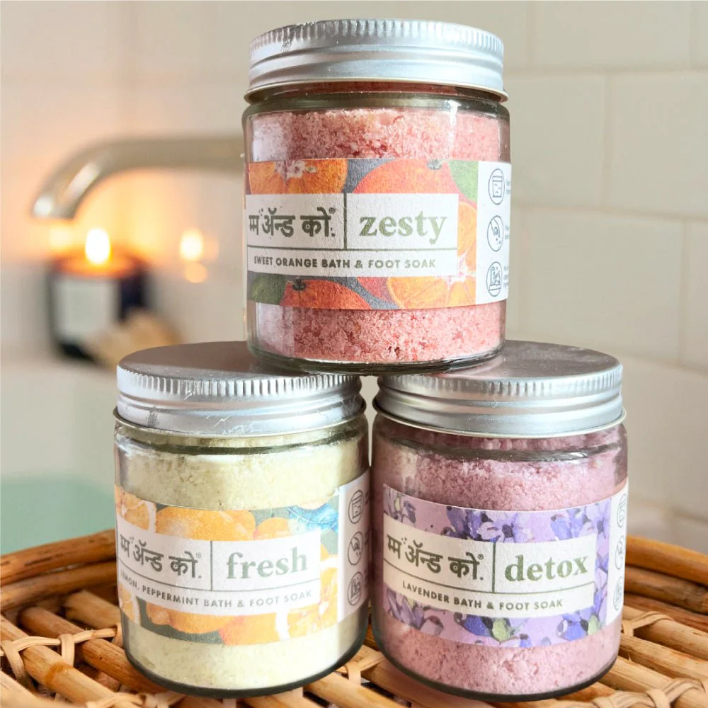 Rainbow Set of Bath & Foot Salt Soak