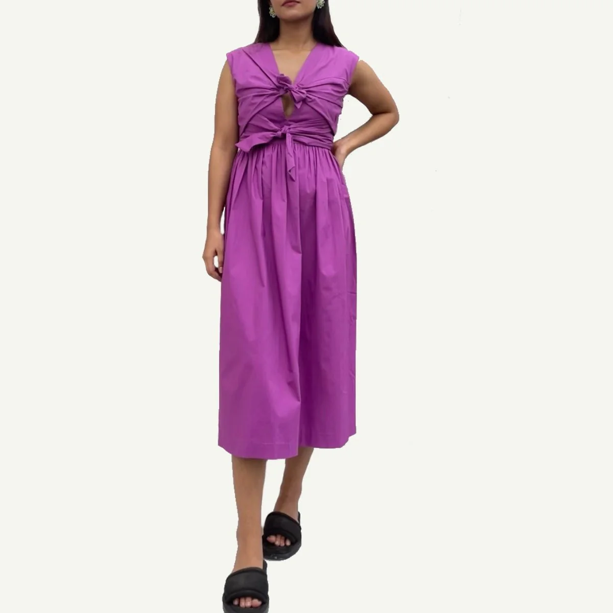 Rosalia Dress – Elegant Cotton Midi Dress for Casual & Evening Wear - Image 2