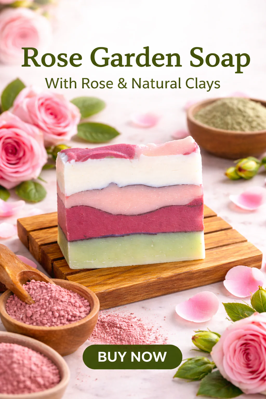 Rose Garden Handmade Soap | Natural Floral Bath Bar