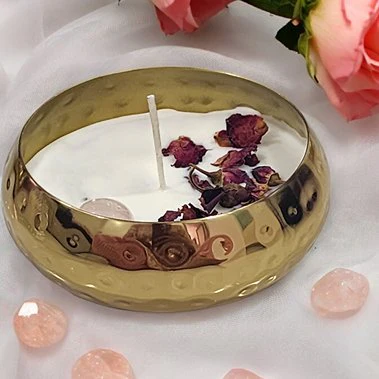 Rose Quartz Urli Soy Wax Candle - Image 3