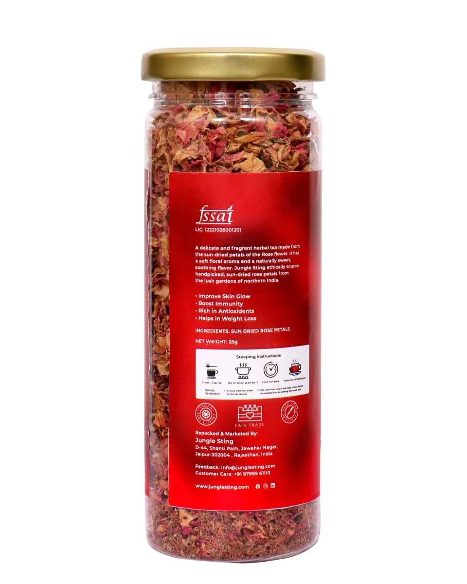 Premium Rose Petal Tea | Aromatic Herbal Tea for Skin Glow & Digestion - Image 2