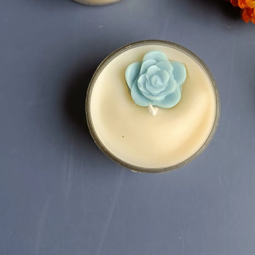 Rose Tealight Candle - Set of 6 - Image 5