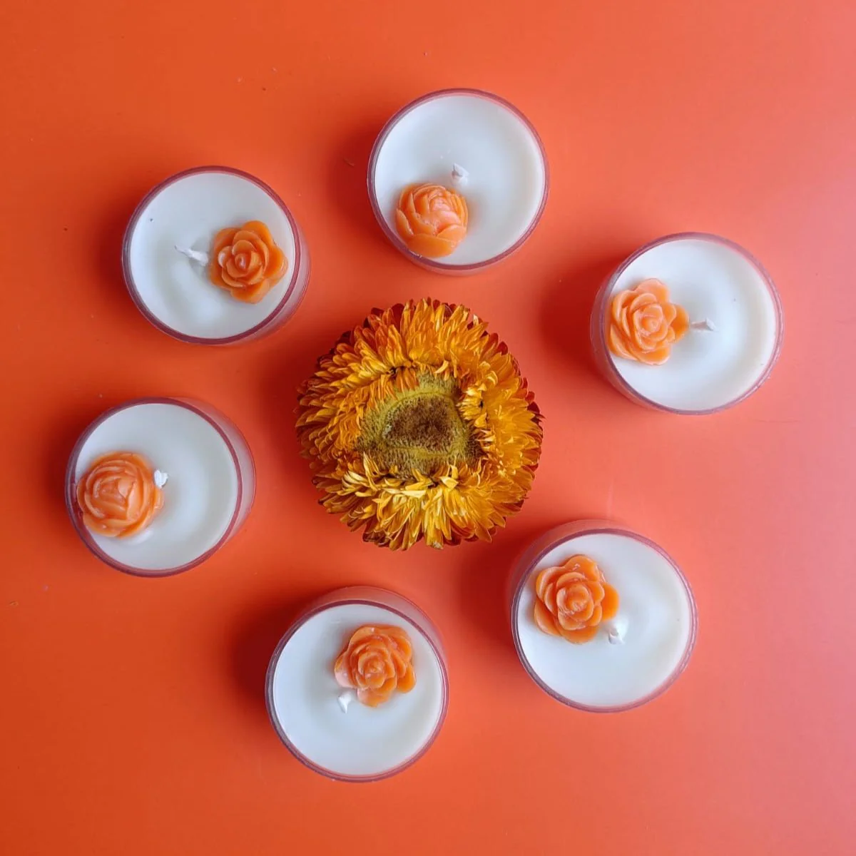 Rose Tealight Candle - Set of 6 - Image 6