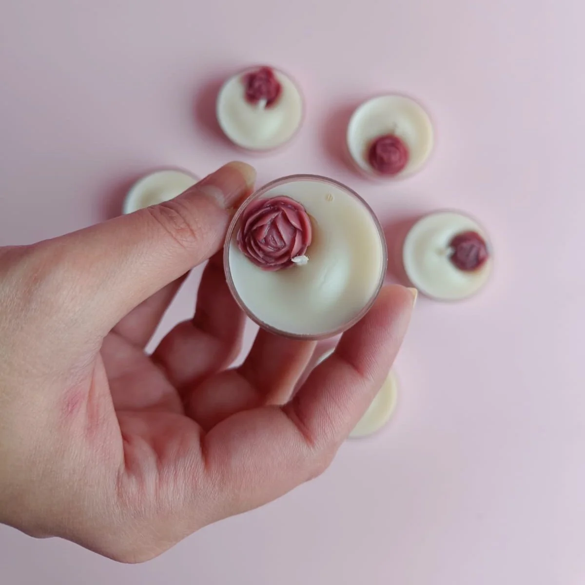 Rose Tealight Candle - Set of 6 - Image 8