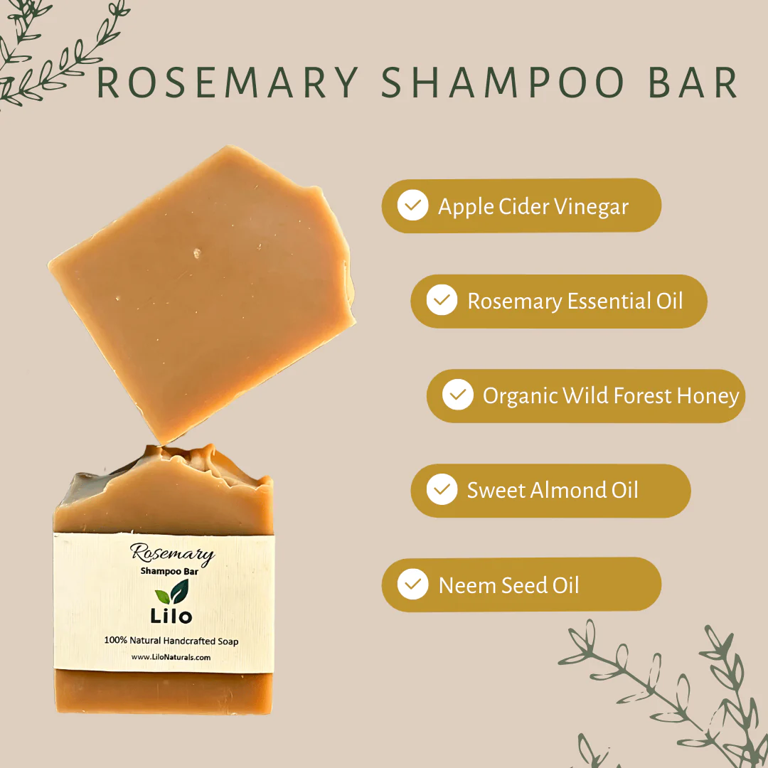 Rosemary Shampoo Bar with Apple Cider Vinegar & Neem - Image 2