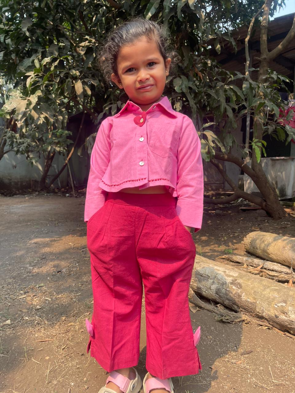 Rosy Twirl Kids Co-ord Set | Comfortable Two-Piece Outfit For Kids
