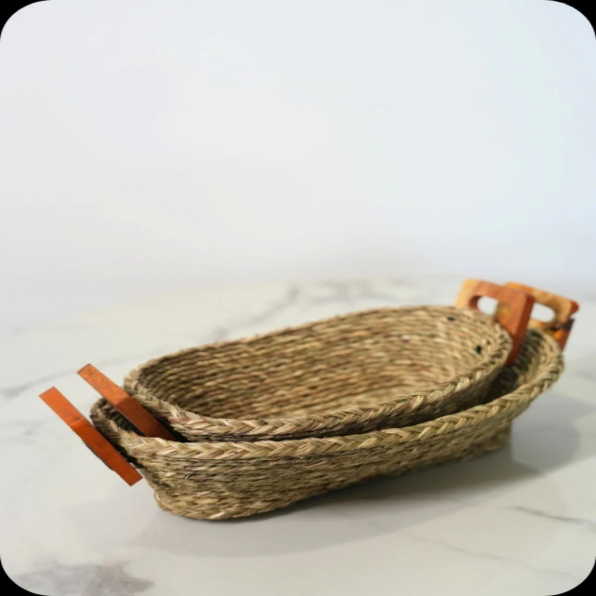 Sabai Grass Bread Basket | Set of 2 - Image 8