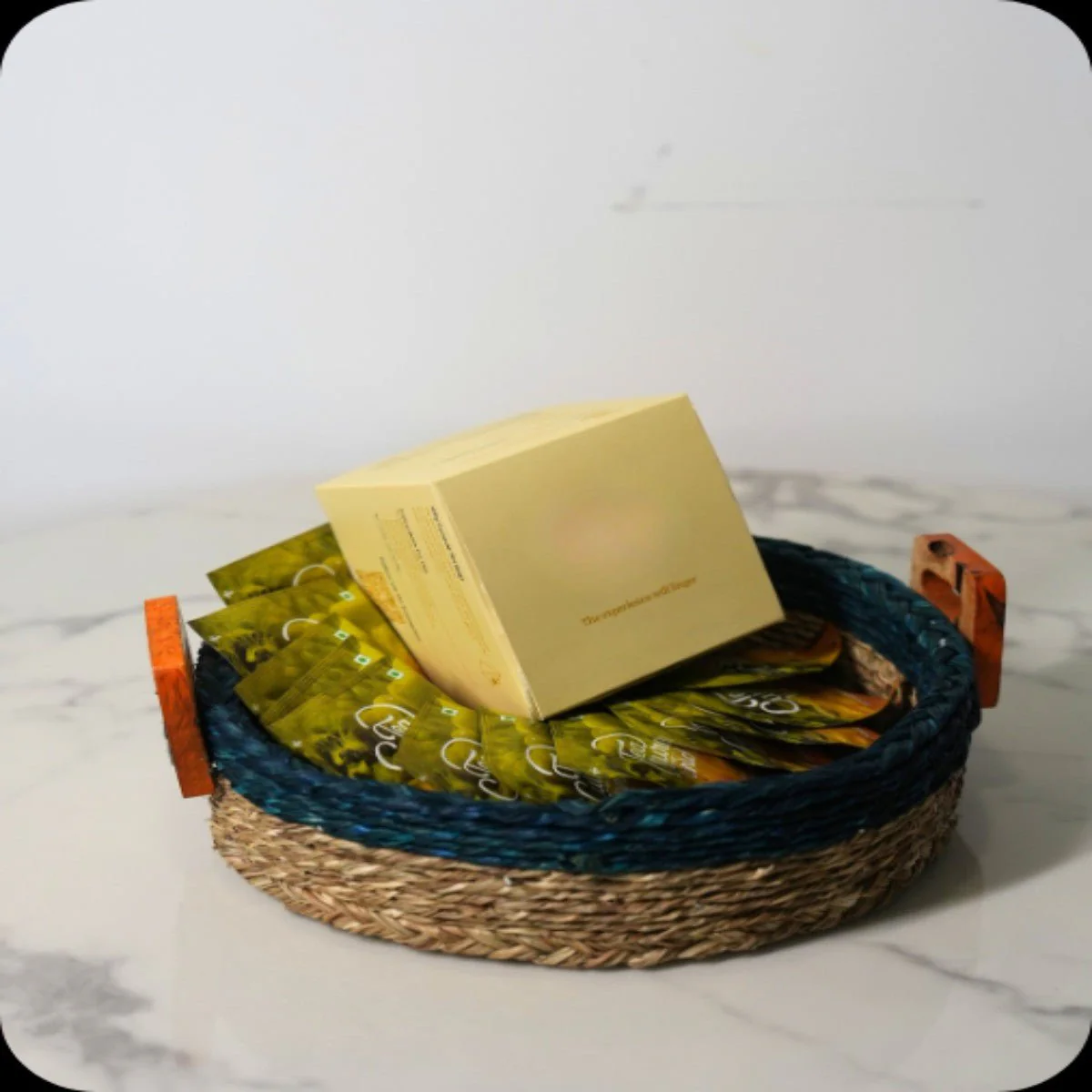 Sabai Grass Multi-purpose Basket with handle | Set of 2 - Image 3