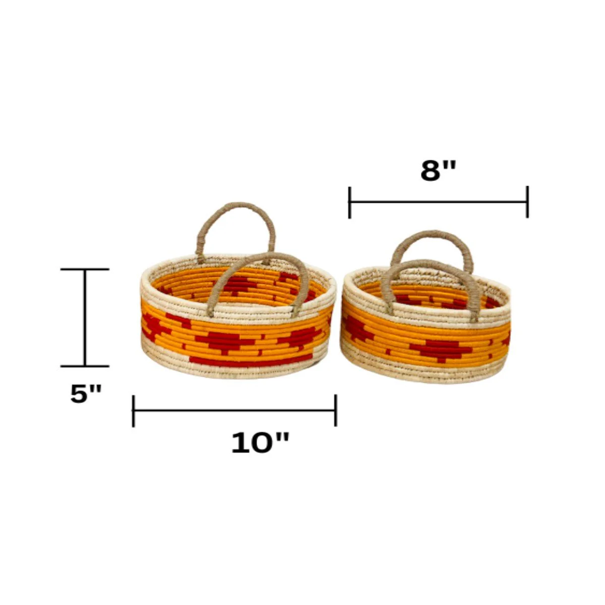 Sabai Grass Multi-purpose Basket with handle | Set of 2 - Image 7
