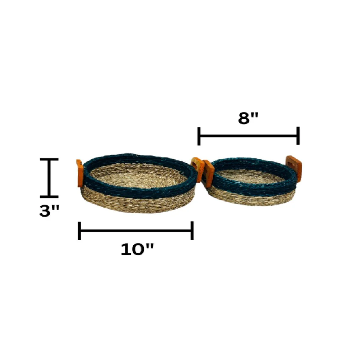 Sabai Grass Multi-purpose Basket with handle | Set of 2 - Image 8