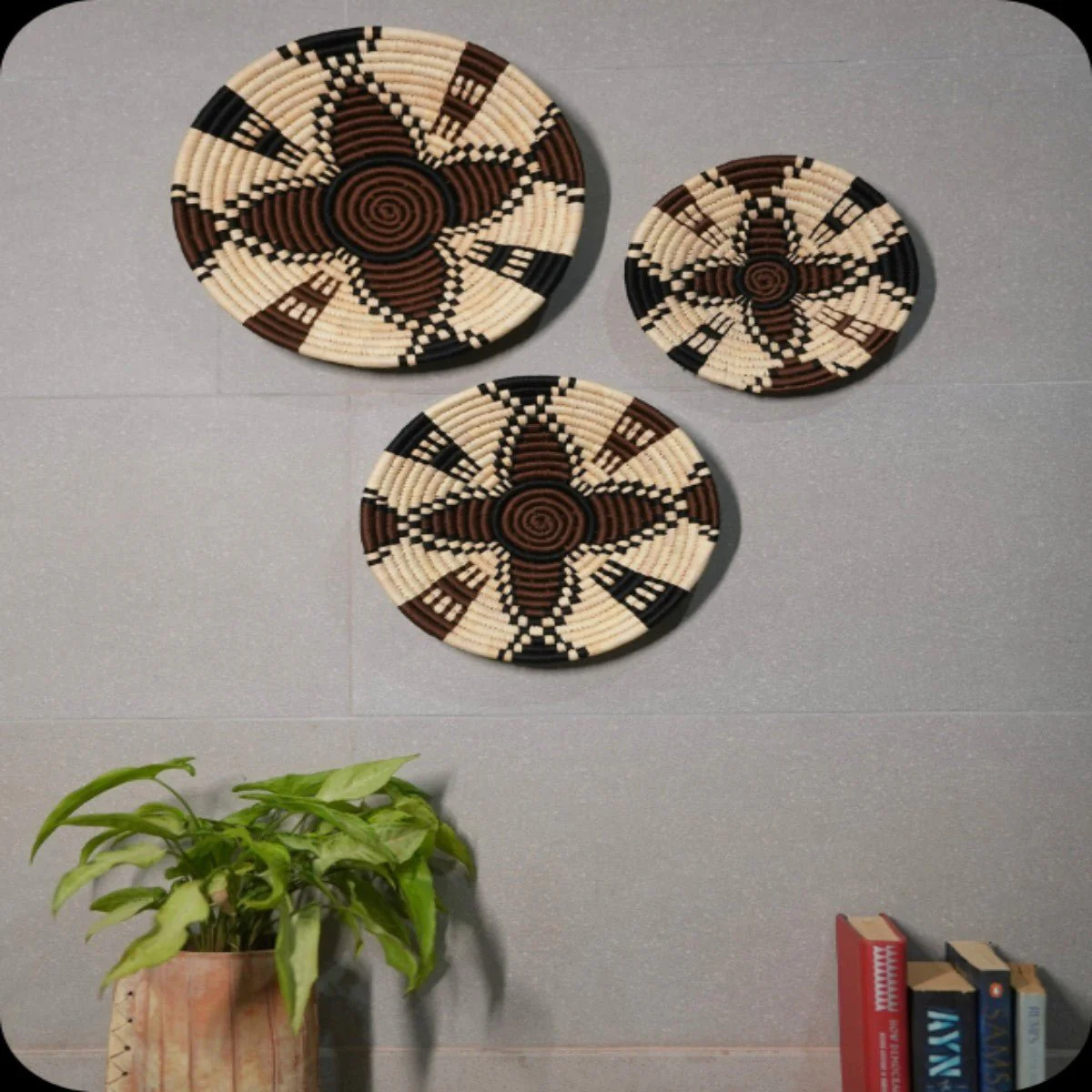 Sabai Grass Wall Plates | Set of 3 - Image 11