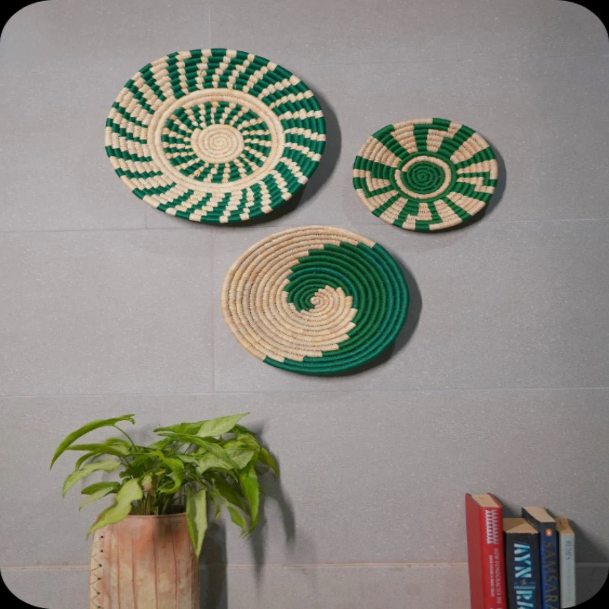 Sabai Grass Wall Plates | Set of 3 - Image 13