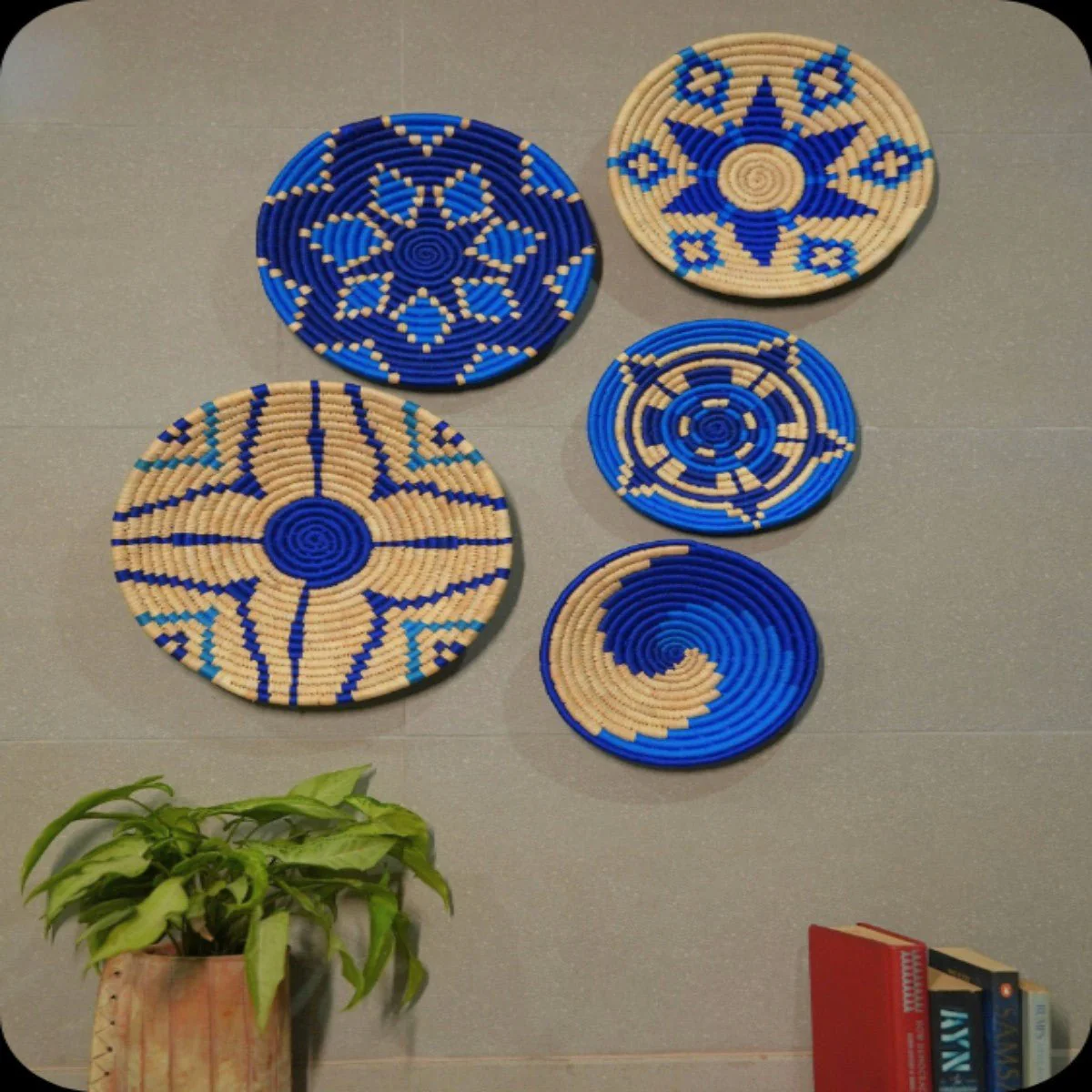 Sabai Grass Wall Plates | Set of 5 - Image 12