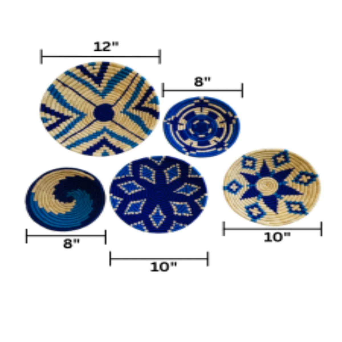 Sabai Grass Wall Plates | Set of 5 - Image 13