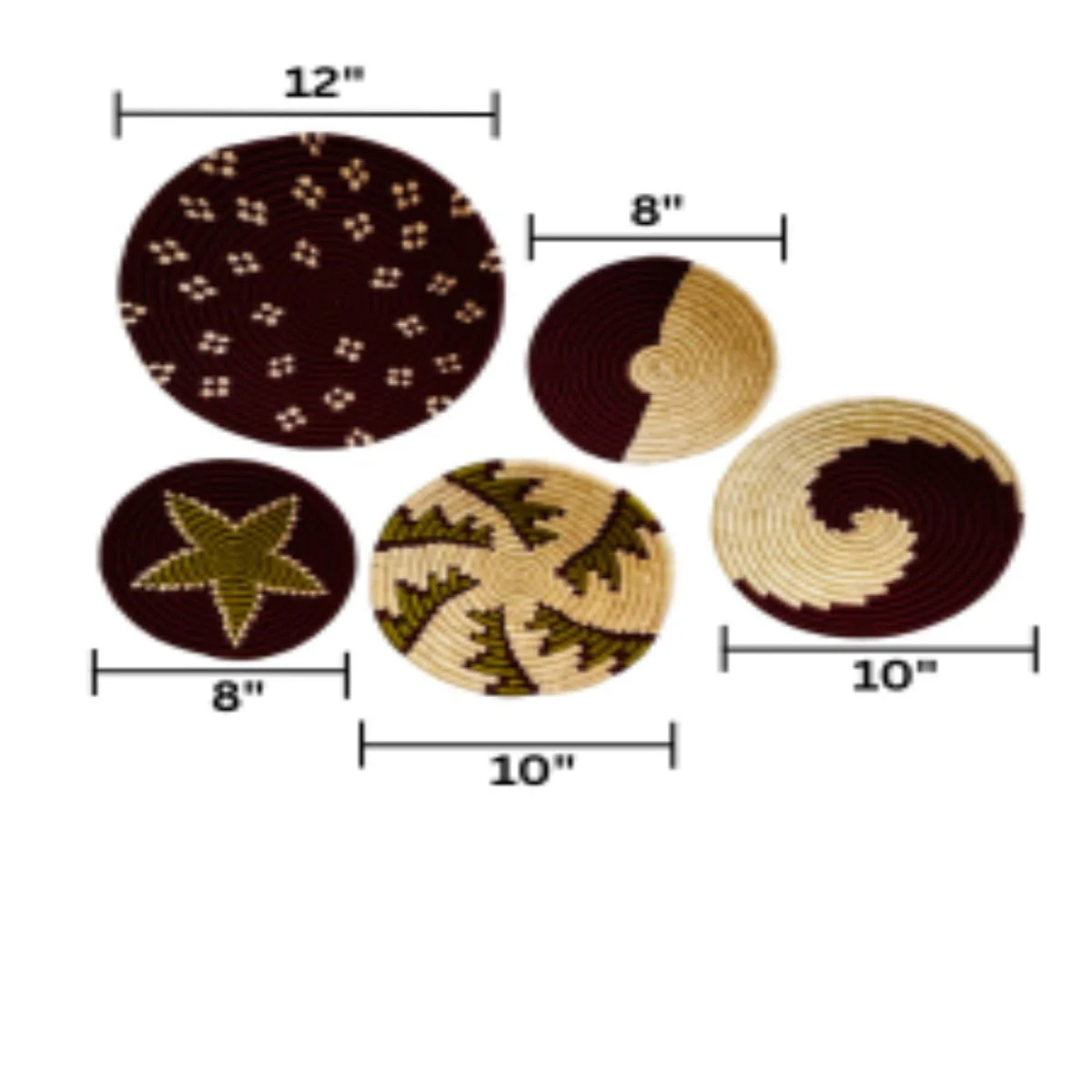 Sabai Grass Wall Plates | Set of 5 - Image 14