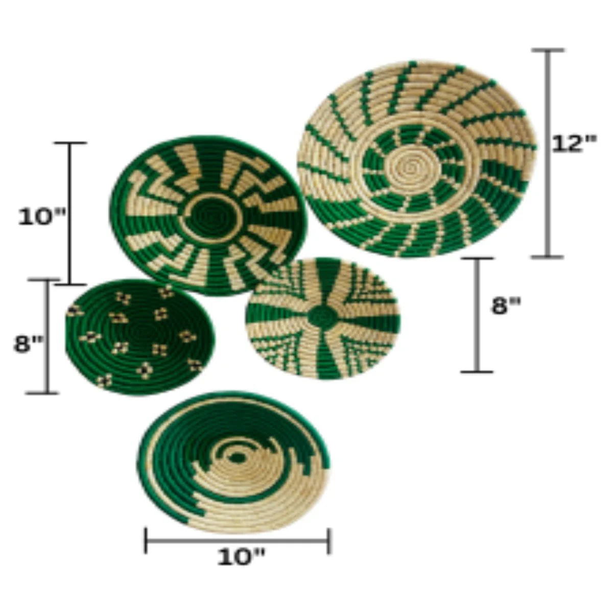 Sabai Grass Wall Plates | Set of 5 - Image 16