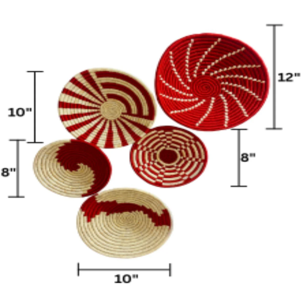 Sabai Grass Wall Plates | Set of 5 - Image 18