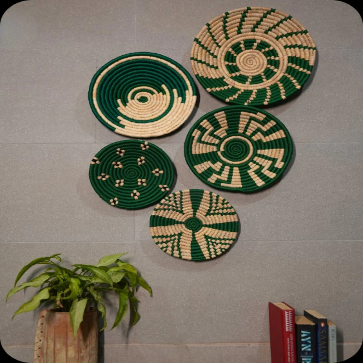 Sabai Grass Wall Plates | Set of 5 - Image 6
