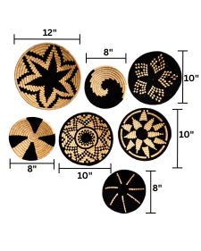 Sabai Grass Wall Plates | Set of 7 - Image 5