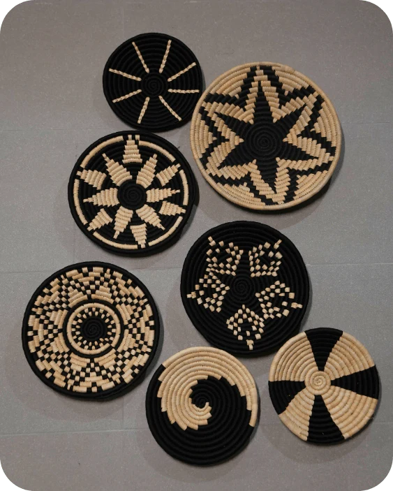Sabai Grass Wall Plates | Set of 7 - Image 7